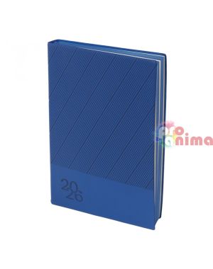 Бележник с дати 2026, 14.5 х 21 cm, термо Flexy с порезка, тъмносин, 168 л.