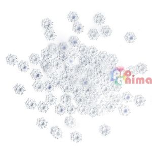 Конфети за декорация DP Craft, опалесцентни снежинки, 9 mm, 80 бр.