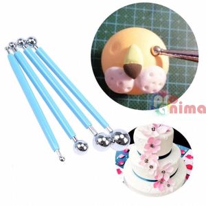 Инструменти за полимерна глина, фондан, захарно тесто и др., 4 бр.