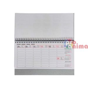 Календар-бележник с дати и часове, планер 2026, твърди корици, металик