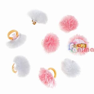 Декоративна козина, кръгчета, 50 бр., розови