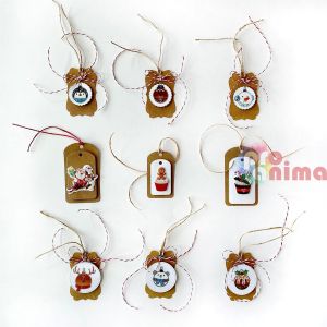 Шаблон за изрязване и релеф (щанца) Етикети (тагове), 3 бр.