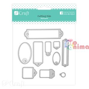 Шаблон за изрязване и релеф (щанца) Етикети (тагове), 10 бр.