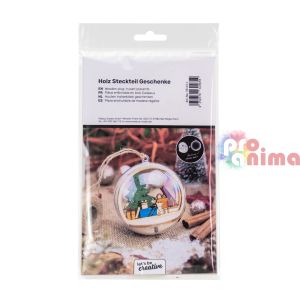 Фигурки от дърво, за прозрачни топки, Елха и коледни подаръци