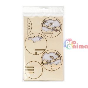 Дървени фигури за прозрачни топки, Шейна с елени