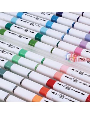 Комплект акрилни маркери Spree, двувърхи + 2 бр. контурни, 36 цвята