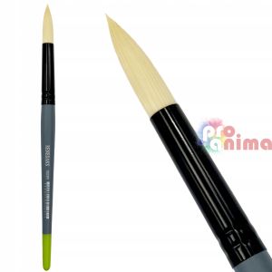 Четки за рисуване Renesans 1005R, Объл връх, Синтетика, Имитация на четина, Сива дръжка, Отделни номера