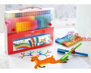 Флумастери Faber-Castell Connector, 80 цвята