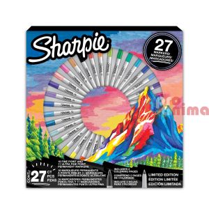 Комплект перманентни маркери Shaprie Blitz Holiday, 27 цвята + подарък мешка