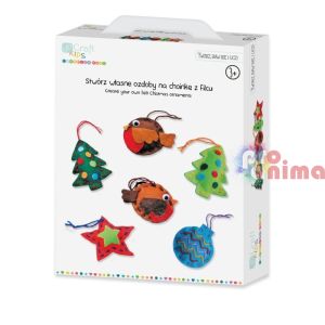 Креативен комплект с филц DP Craft, Коледни орнаменти, 6 бр.
