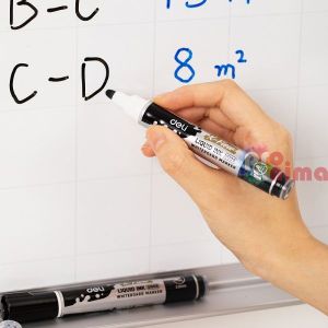 Маркер за бяла дъска Deli X-Flow Течно мастило Черен