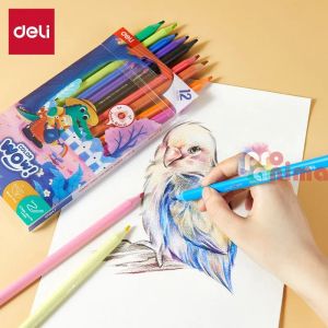 Цветни моливи Deli Color Wow Джъмбо 12 цвята
