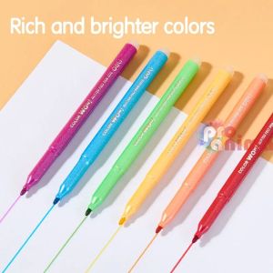 Брокатени флумастери Deli, 12 цвята