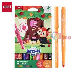 Ароматизирани флумастери Deli Color Wow 10 цвята