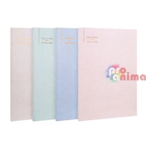 Тетрадка Deli Toujours B5 Широки редове 60 листа Корица ленен картон