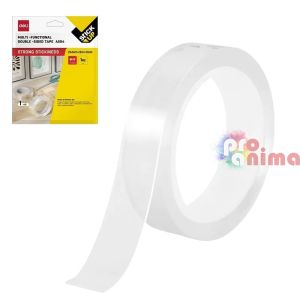 Прозрачна, двойнолепяща монтажна лента Deli Stick Up