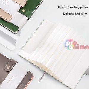 Бележник с копче Deli NuSign А5 120 л. Еко кожа Зелен, Бежов