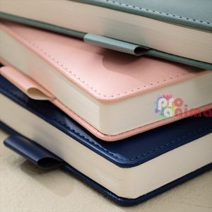 Бележник Deli Linfini А5 144 л. Еко кожа Зелен