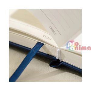 Бележник Deli Linfini А5 144 л. Еко кожа Син