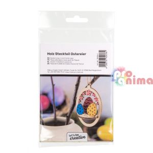 Дървени фигурки за сглобяване и декорация Великденски яйца ф90 mm 