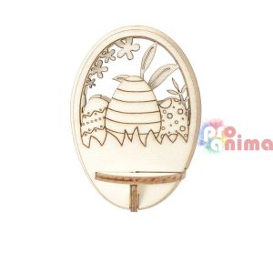 Дървени фигурки за прозрачно яйце, Великденски яйца ф7.6 cm, 5 мотива