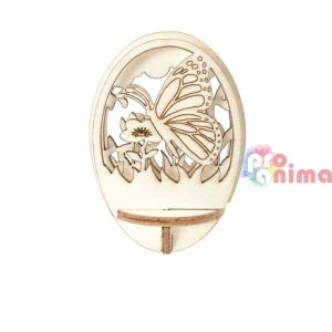Дървени фигурки за прозрачно яйце, Пеперуда ф7.6 cm