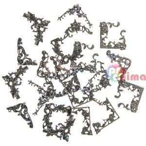 Винтидж ъгълчета стикери 24 бр. Сапфир