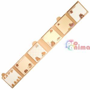 Бележник със самозалепващи листчета Капибара (6 мотива x 12 листчета)