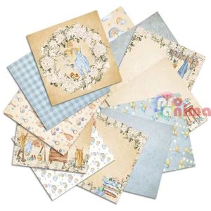 Дизайнерска хартия 24 листа, 160 g/m2, Мини шик