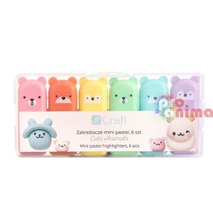 Мини текст маркери 6 бр. Сладки животни