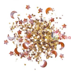 Стъклени мъниста, 40 g Галактика омбре