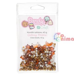 Стъклени мъниста, 40 g Галактика омбре