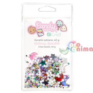 Стъклени мъниста, 40 g Галактика блестящи