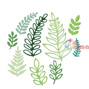 Шаблони за изрязване и релеф Декоративни клонки, 9 бр.