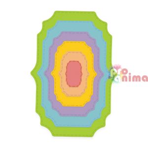 Шаблони за изрязване и релеф Фенси етикети, 6 бр.