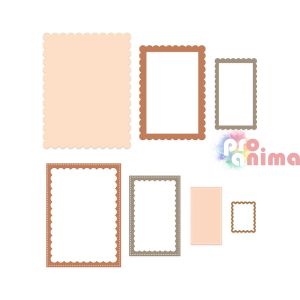Шаблони за изрязване и релеф Рамки, 7 бр.