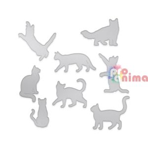Шаблони за изрязване и релеф (щанци) Котки, 8 бр.