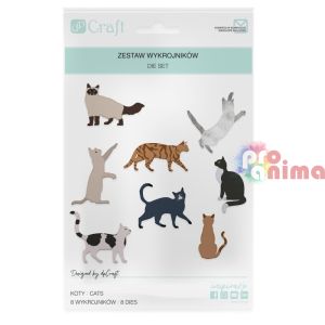 Шаблони за изрязване и релеф (щанци) Котки, 8 бр.
