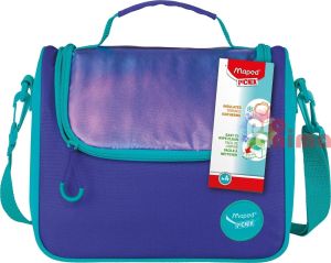 Термо чанта за храна Maped с дълга дръжка, Aqua синя