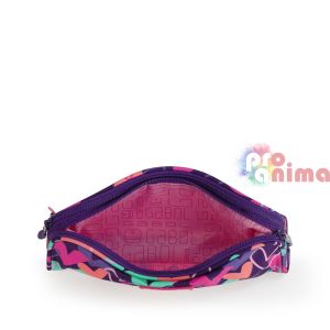 Несесер за училище с принт на сърца Gabol Kokoro, с 2 ципа