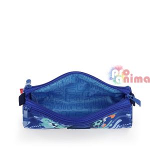 Син несесер за училище с футболен принт Gabol Crew, 7 cm