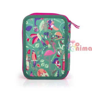 Твърд ученически несесер с 2 ципа Gabol Vida