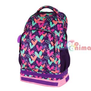 Раница за училище с принт на сърца Gabol Kokoro