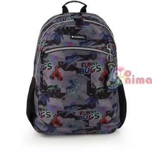 Ученическа раница за момче Gabol Bugs Две отделения Подплатен полиестерен гръб