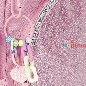 Розова ученическа раница с ключодържател Gabol Glam