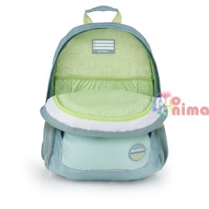 Ментовозелена раница за училище Gabol Whisper - 3 отделения, мрежест гръб