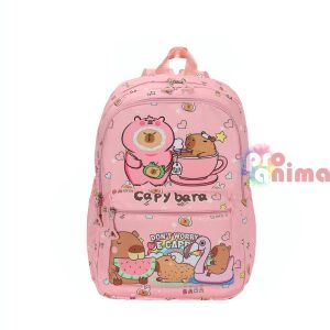 Раница за детска градина Капибара, с 2 отделения, розова