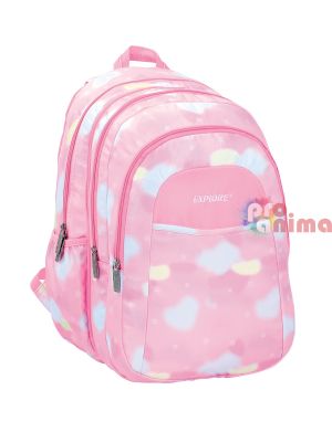 Ергономична ученическа раница Explore 2 в 1 Hearts