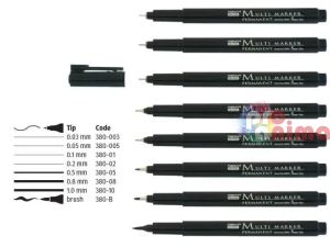 Перманентен тънкописец Marvy Uchida 380 OHP|CD|Glass|Metal Различни дебелини