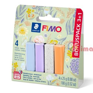 Комплект с полимерна глина Fimo Soft Bloomy 3 + 1 цвята